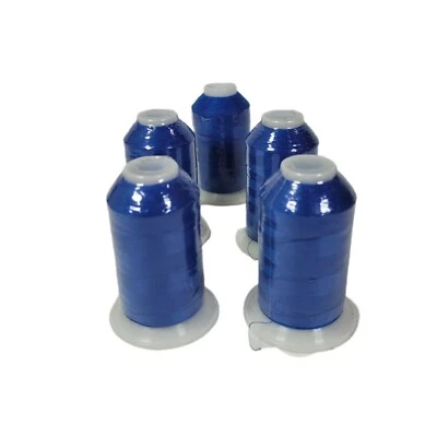 Lot of 5 Gutermann Sewing Thread Miniking Overlocking Thread 1000M Col 251 Blue  - Image 1 of 4