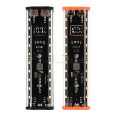 Transparent 8x18650 Battery Box DIY Kit Fast Charging Mobile Power Bank Case - Bild 1 von 4