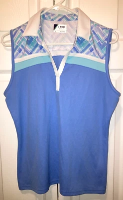 Camisa de golf IZOD para mujer azul sin mangas de polietileno talla L Lk nueva Foto 1 de 4