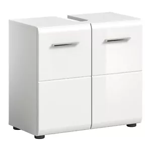xonox.home Waschbeckenunterschrank Unterschrank Badschrank Ice weiß 60x54x32 cm - Bild 1 von 6