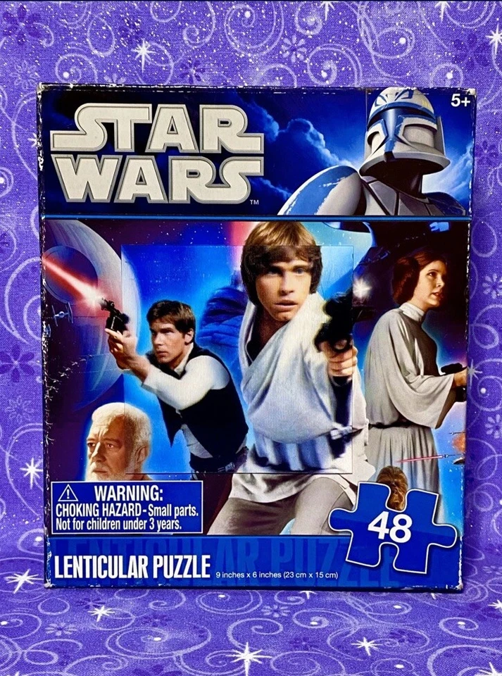 Star Wars: Return Of The Jedi 48 Piece Lenticular Puzzle OBWan Luke Leia Han - Image 1 of 1