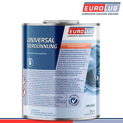 EuroLub 1 L Universalverdünnung Diluant De Nettoyage Brosse Aspirateur • 12.60€