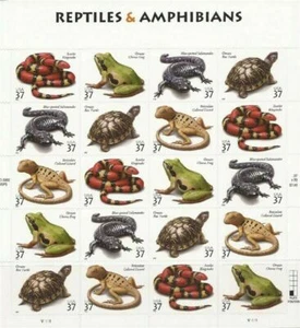 US stamps #3814-18 REPTILES AMPHIBIANS lot of 3 SHEETS of 20 MNH 37 cent 2003 - Picture 1 of 2