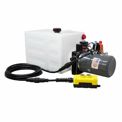 Double Acting Hydraulic Pump For Dump Trailers KTI - 12VDC - 13 Quart Reservoir