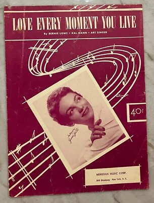 1952, Love Every Moment You Live, partituras vintage Foto 1 de 4