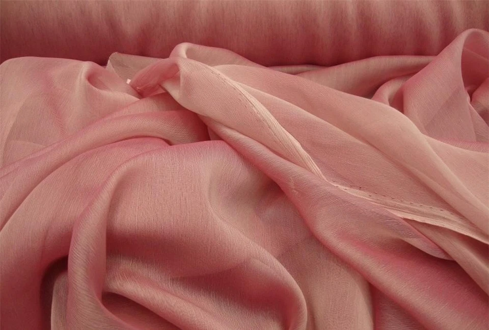 FUCSIA/BLANCO 2 TONOS GASA SUAVE MATERIAL TRANSPARENTE VENDIDO POR YARDA TELA DE 60" DE ANCHO Foto 1 de 1