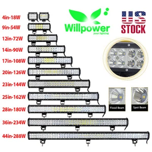 3D Dual Row Led Work Light Bar For Car Off road Truck ATV 4x4 Fog Lights 12V 24V - Picture 1 of 22