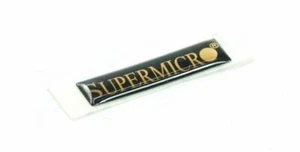 2x Supermicro Front Logo Sticker Label Sticker Server Chassis Case - Zdjęcie 1 z 1