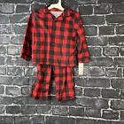 Just One You Boy's 2T By Carter’s Red Black 2-Piece Plaid Christmas Pajamas