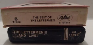 The Lettermen 8 Track Tapes  2pcs Best of The Lettermen and Live!  - Picture 1 of 3