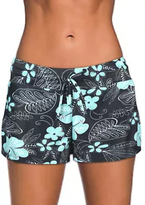 HP9) PANTALONCINI DA BAGNO HOTPANTS CORTI DONNA NUOTO PANTALONI SPIAGGIA NUOVI TG. 36 - 50 - Foto 1 di 13
