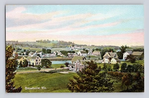 Postcard Maine Brownville ME Aerial Birds Eye View 1910s Unposted Divided Back - Picture 1 of 2