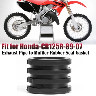 For 1989-2007 Honda CR125R Exhaust Pipe to Muffler Rubber Gasket #18365-KZ4-000 - Image 1 of 4
