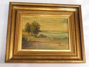 ÖLGEMÄLDE „LANDSCHAFT-FELDARBEIT“ UM 1900 K.SUß / K.SUR - Picture 1 of 4