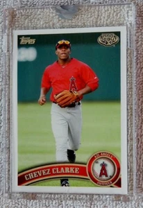2011 Topps Pro Debut Chevez Clarke Blank Back Card #1/1 AZL Anaheim Angels - Picture 1 of 2