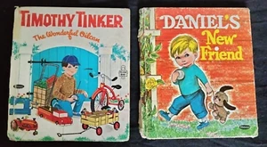 VINTAGE CHILDREN'S BOOKS - DANIELS NEW FRIEND + TIMOTHY TINKER 1968 WHITMAN - Picture 1 of 6