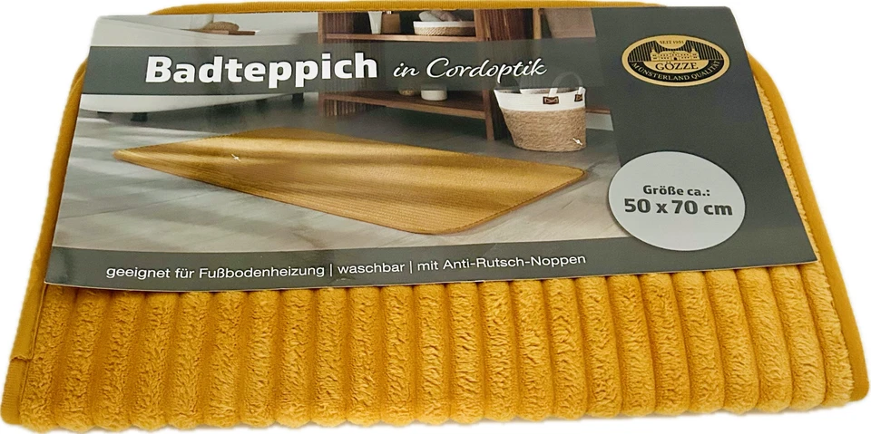 Gözze - Rutschfester Weicher Badeteppich, 100% Polyester, 50 x 70 cm - Mais - Bild 1 von 1