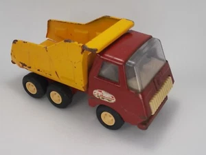 Vintage Tonka Mini Dump Truck Pressed Steel 1970's Mini Red & Yellow Used - Picture 1 of 7