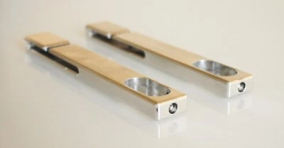 Austin Healey Sprite Aleación de Aluminio Seat Cinturón Guía Ordenado Set 240mm - Imagen 1 de 4