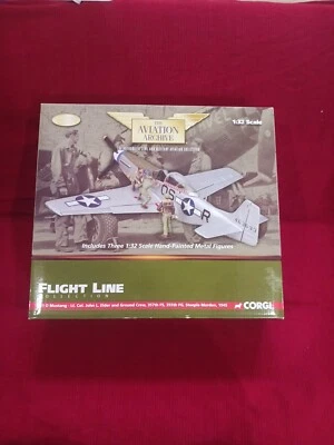 Rare Pop 1 1:32 P51 D MUSTANG CORGI US34407 PILOT FIGURE 1945 Ww2 Wallop MORDEN - Image 1 of 4