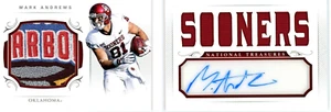 Mark Andrews 2018 Panini National Treasures RC Booklet Auto Sugar Bowl Patch /10 - Picture 1 of 6