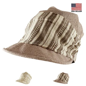 Cappello casual Morehats a righe a rete aderente berretto baseball newsboy - Foto 1 di 6