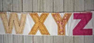 letter RJR alphabet fun fabric piece 38 x 4.5 inch 9 4 inch letters new - Picture 1 of 2