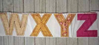letter RJR alphabet fun fabric piece 38 x 4.5 inch 9 4 inch letters new - Image 1 of 2