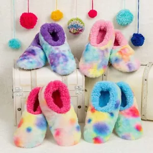 Pantofole snoozies cravatta tie tintura cotone caramelle sherpa super morbide taglie e colori - Foto 1 di 20