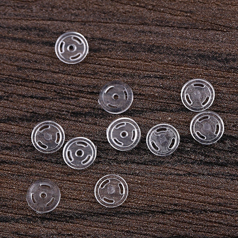 20 Pairs Mini Snap Buttons Clear Baby Doll Toy Clothing Sewing Accessories Craft - Image 1 of 4
