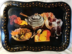 Bandeja de Coca Cola de colección cenas de TV de mediados de siglo Funky gráficos retro de comida - Imagen 1 de 11