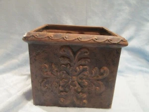 Medieval Style Square Planter, Silveri, Brown  - Picture 1 of 6