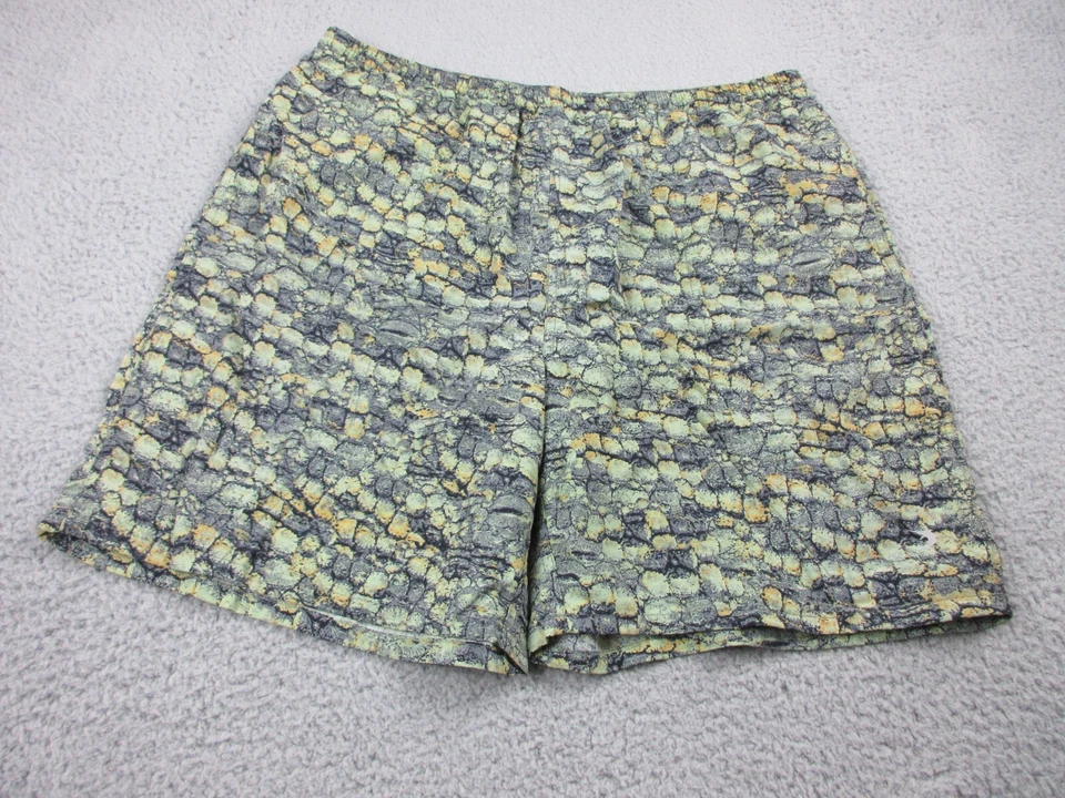 Reel Legends Swim Trunks Mens Large Green Yellow Bathing Suit Shorts 34x20 - Image 1 of 4