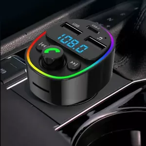 Bluetooth Car FM Transmitter MP3 Player Hands free Radio Adapter Kit USB Charger - Picture 1 of 17