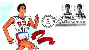 Scott 3422 23 Cents Wilma Rudolph Melissa Fox Hand Painted FDC 3 Of 6 - Picture 1 of 2