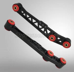 RDT Black Rear Lower Control Arms Red Polyurethane Bushing For 1992-1995 Civic - Bild 1 von 1
