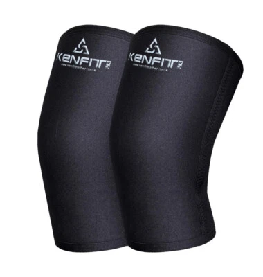 7MM Knee Sleeves Neoprene Compression Weight lifting Gym Fitness by KENFIT® - Image 1 of 4