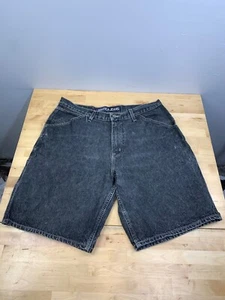 Nautica Denim Jean Shorts Jorts 38 Faded Black Baggy Loose Carpenter Y2K 11499 - Picture 1 of 10