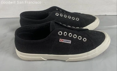 Superga 2750 Cotu Classic S000010-F83 Black Low Top Sneaker Unisex Shoes W9 M7.5 - Image 1 of 4