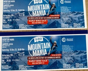 Mountain Mania Köln DJ Ötzi 2 Tickets 13.12.25 Sitzplätze - Bild 1 von 1