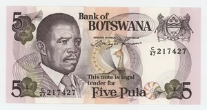Botswana 5 Pula ND 1992 Pick 11.a UNC Uncirculated Banknote - Picture 1 of 2