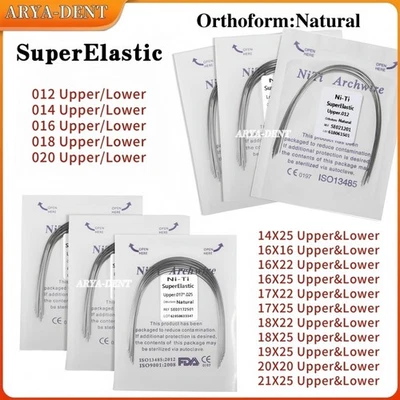 Dental Orthodontic Arch Wire Super Elastic NITI Round Rectangular Natural Form - Image 1 of 4