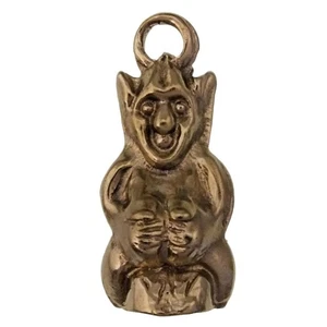 Vintage Lucky PIXIE Charm BRASS WENSLEYDALE Pixie Piskie Pendant Tamper ref.194 - Picture 1 of 6