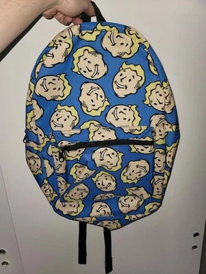 Fallout 4 Game Bethesda Vault Boy Toss Heads Backpack All Over Print Bioworld Foto 1 de 2