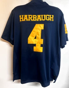 Michigan Wolverines #4 Jim Harbaugh Nike Jordan Fußball Trikot Herren Gr: L Gebraucht - Bild 1 von 14