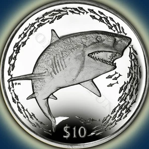 2016 LEMON SHARK - Sterling SILVER Proof Coin in Capsule + COA - Virgin Islands - Picture 1 of 2