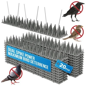 20 Pack Bird Spikes Deterrent - 20ft Pigeon Deterrent for Balcony. 3200 Spike... - Picture 1 of 9