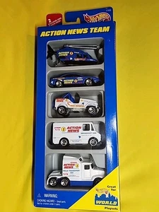 Hot Wheels 1996 Action News Team paquete de 5 paquete de regalo exclusivo Kenworth Semi Jeep🔥 - Imagen 1 de 11