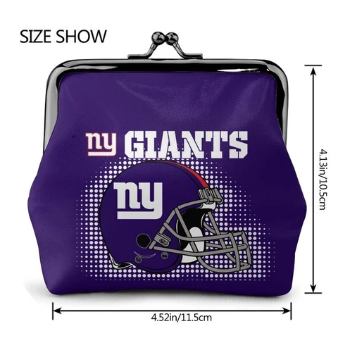 New York Giants Leather Coin Purse Change Purse Helmet Style Ladies Wallet Cover