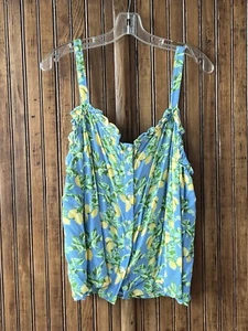 Top estivo donna Loft XL senza maniche con bottoni davanti, limoni carini 🍋 - Foto 1 di 8
